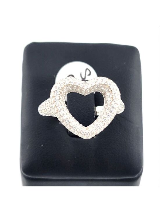 Jewelry - Elegant 925 Sterling Silver Heart Ring – Polished & Chic Design